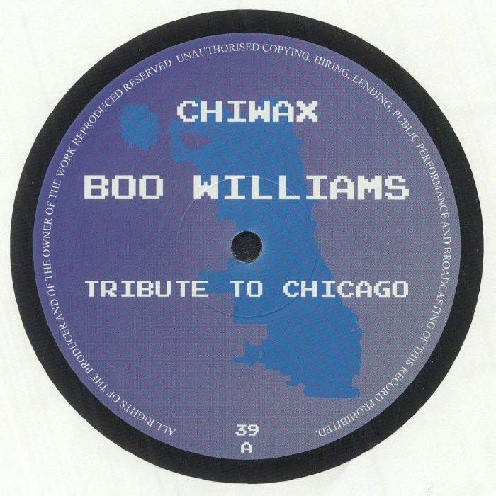 BOO WILLIAMS - Tribute To Chicago vinyl sleeve