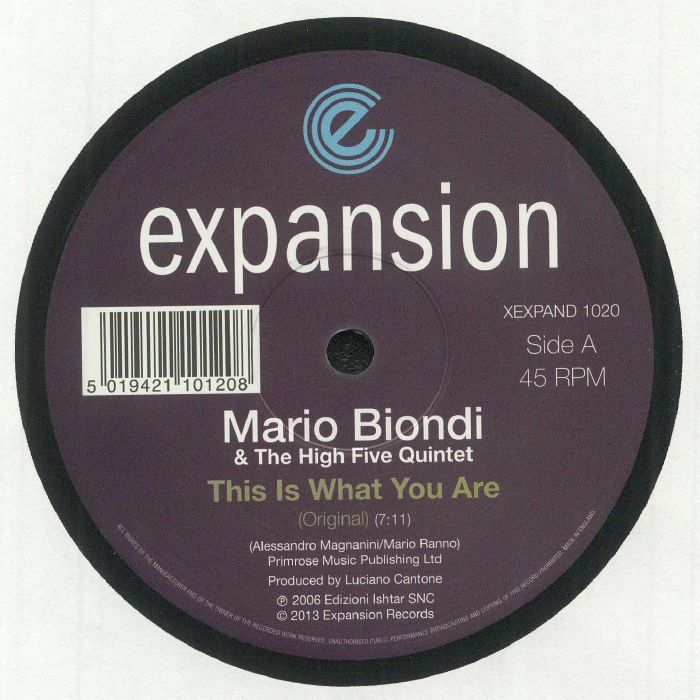 BIONDI, Mario/THE HIGH FIVE QUINTET - This Is What You Are (reissue) vinyl sleeve