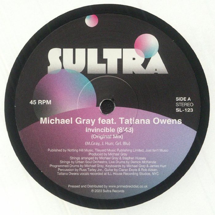 GRAY, Michael feat TATIANA OWENS - Invincible vinyl sleeve