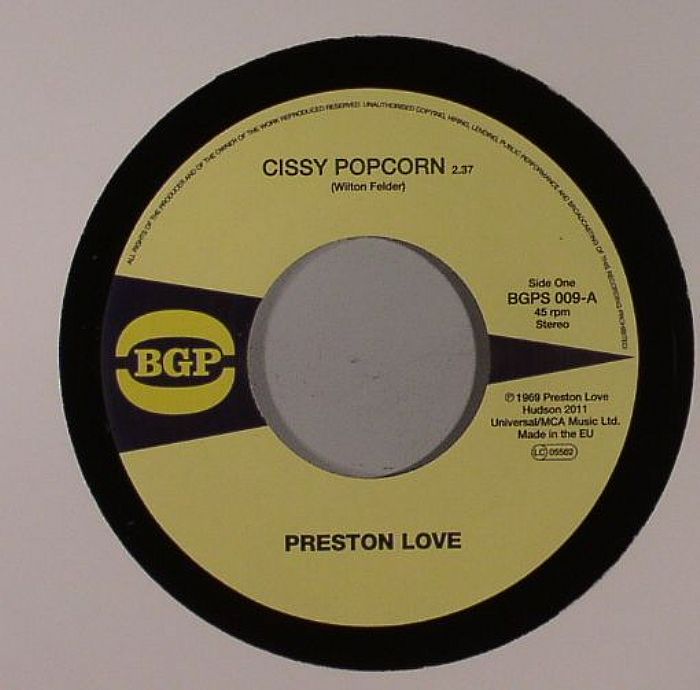 LOVE, Preston/BRENDA GEORGE - Cissy Pop Corn vinyl sleeve