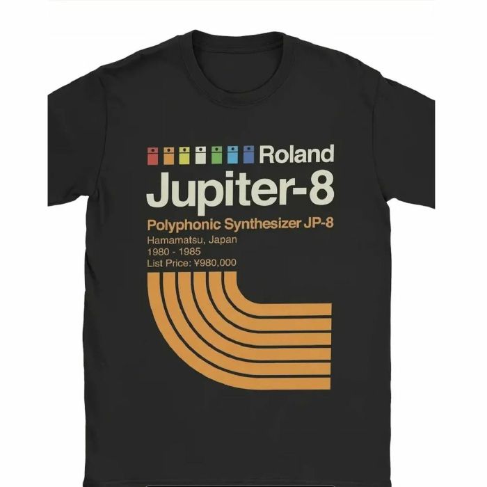 ROLAND - Roland Jupiter 8 T-shirt (black, extra extra large) vinyl sleeve